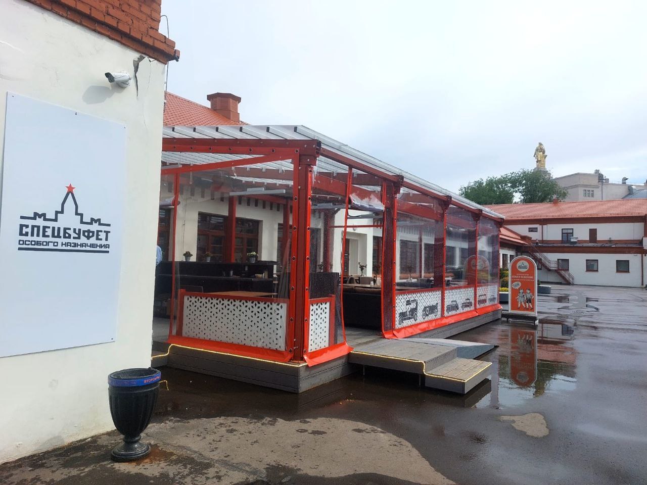 ПВХ шторы для летней террасы кафе в Калаче