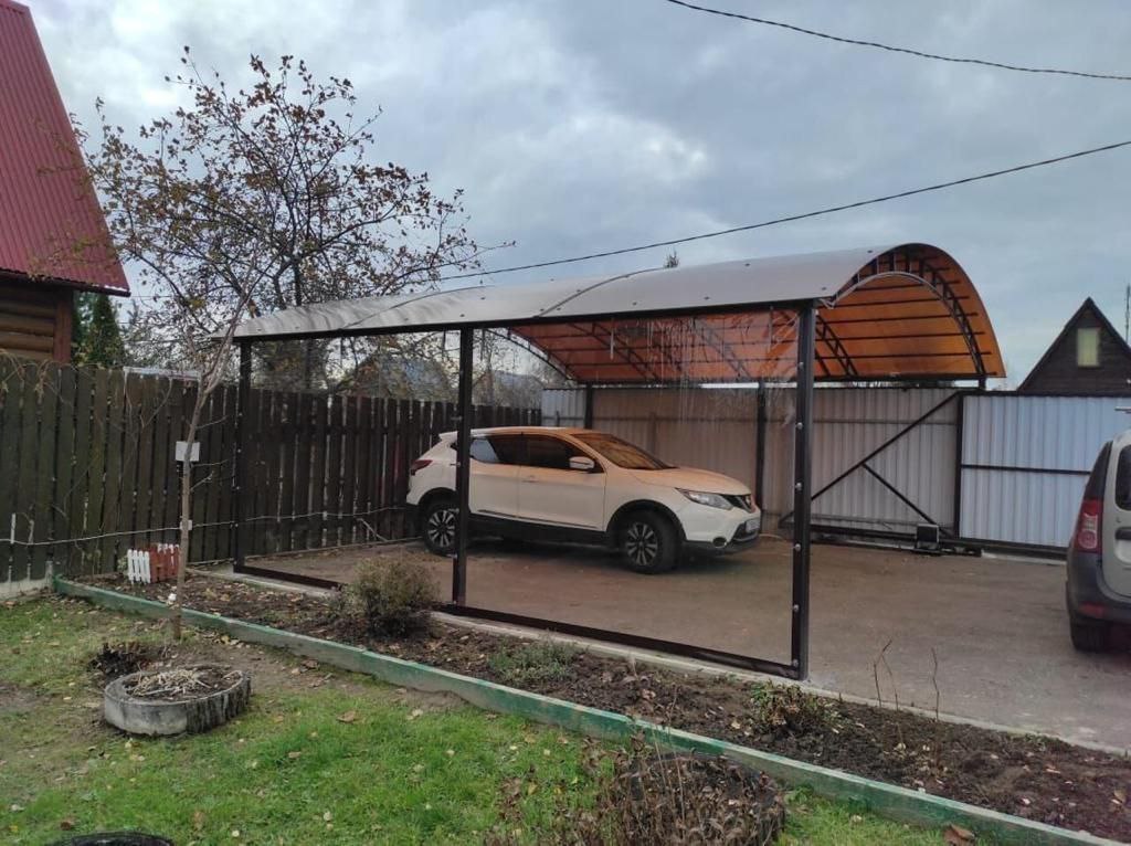 Прозрачные шторы ПВХ для навеса под автомобиль в Калаче